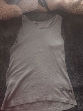 True Religion Ribbed Tank Top in Gray